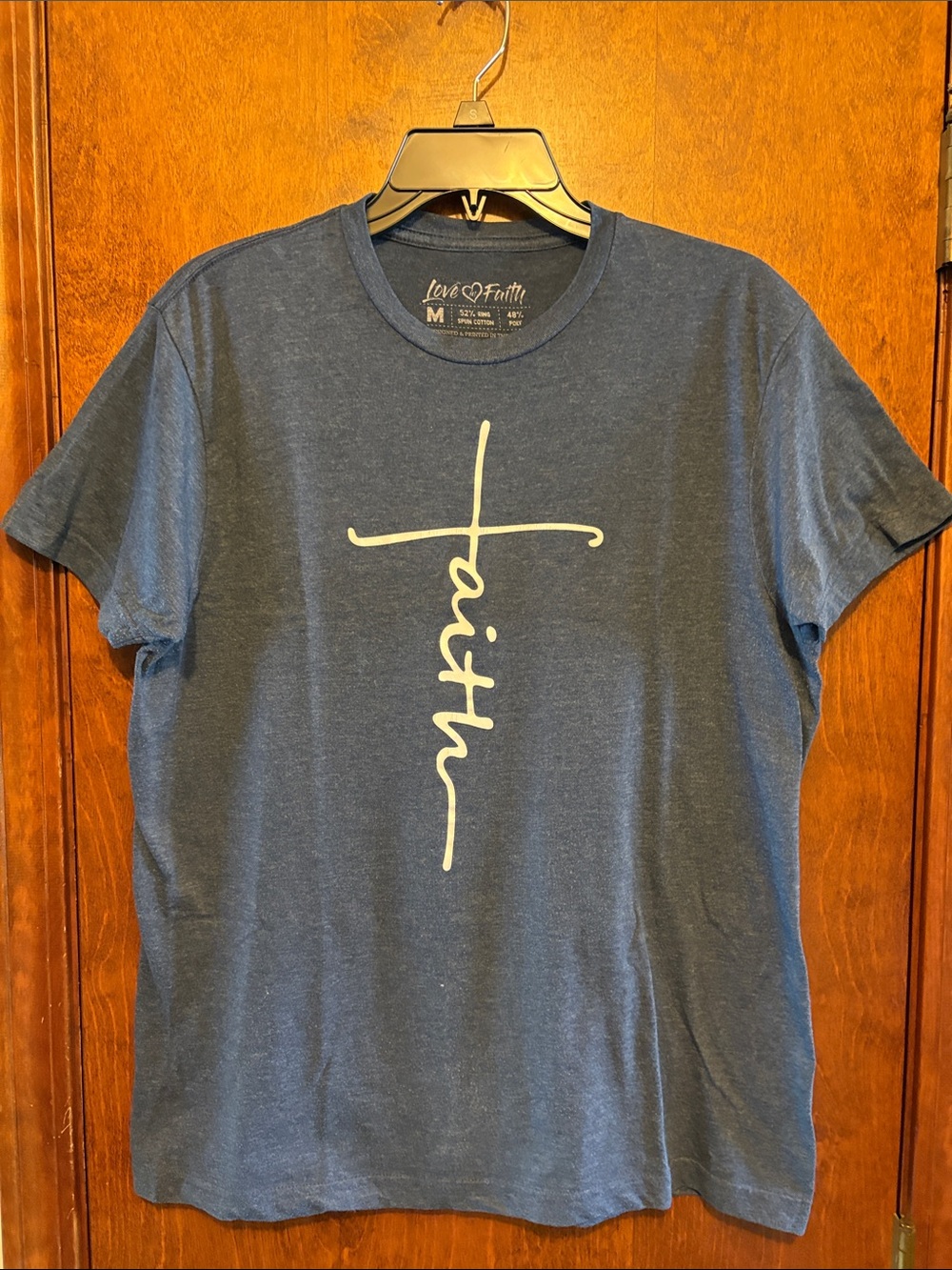Women’s Navy 'Faith' Graphic Tee